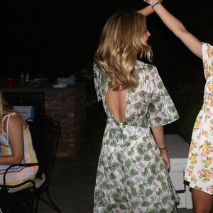 Maje Floral Maxi Dress in Green and Yellow